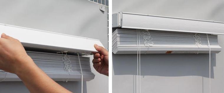 installing faux wood blinds step 3