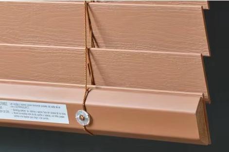 Cordless Faux wood blinds bottom