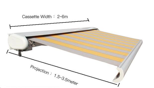 full cassette awning size 