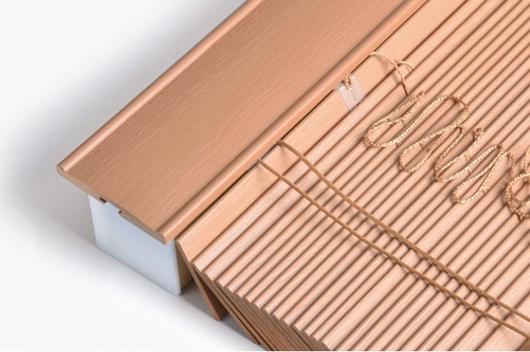 Cordless Faux wood blinds headrail